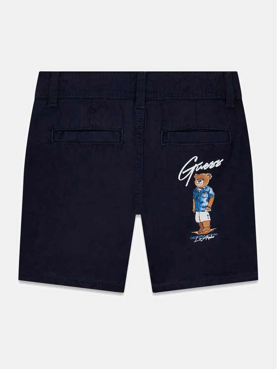 Guess Kids Guess Kids Kalhoty z materiálu 181441 Modrá Regular Fit