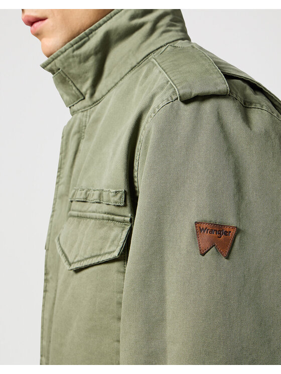 Wrangler Wrangler Kurtka zimowa FIELD JACKET DUSTY Zielony Regular Fit