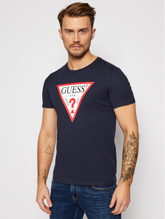 Guess Guess T-Shirt Orginal M0BI71 I3Z11 Tmavomodrá Slim Fit