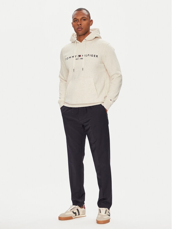 Tommy Hilfiger Tommy Hilfiger Majica dugih rukava Logo MW0MW11599 Bež Regular Fit