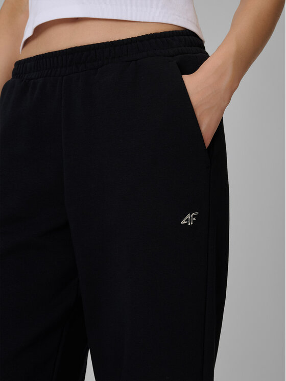 4F 4F Spodnie dresowe basic Czarny Regular Fit