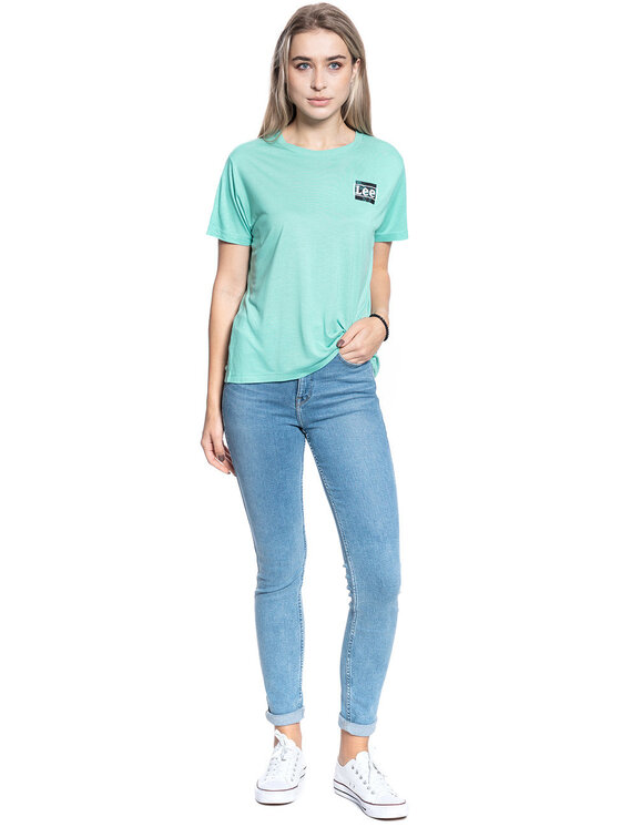 Lee Lee T-Shirt RELAXED FIT TEE Niebieski Regular Fit