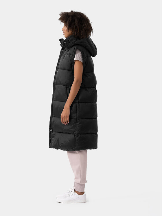4F 4F Žieminė striukė 4FAW23TDJAF238 Juoda Regular Fit