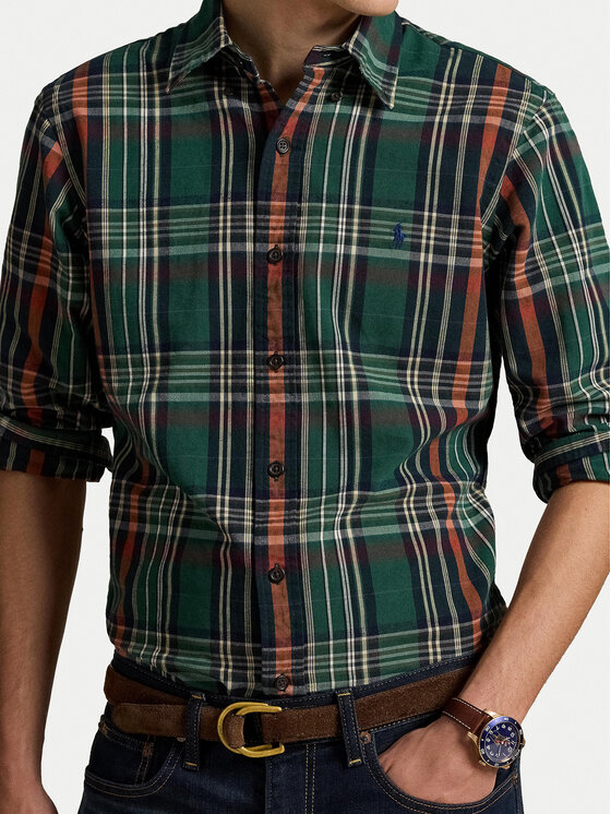 Polo Ralph Lauren Polo Ralph Lauren Marškiniai 710P00524002 Žalia Custom Fit