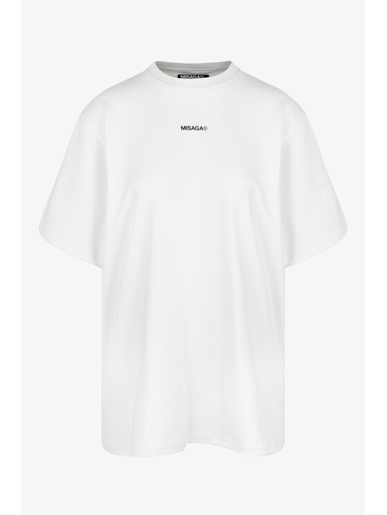 Misaga Misaga T-Shirt DASR T-SHIRT Biały Oversize