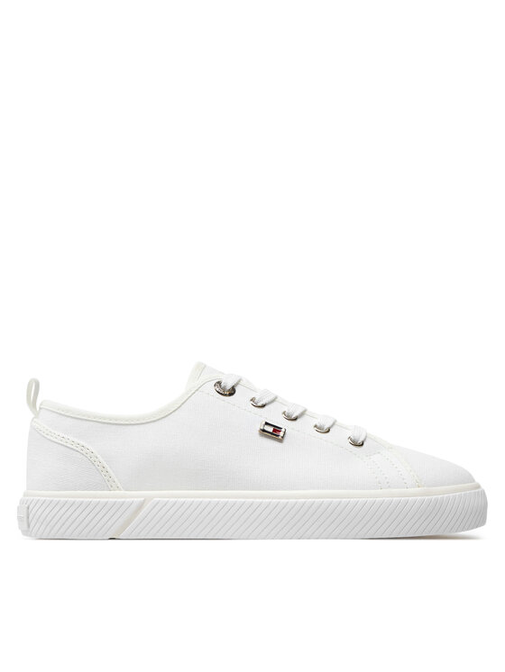 Tommy Hilfiger Tenis Superge Vulc Canvas Sneaker FW0FW08063 Bela