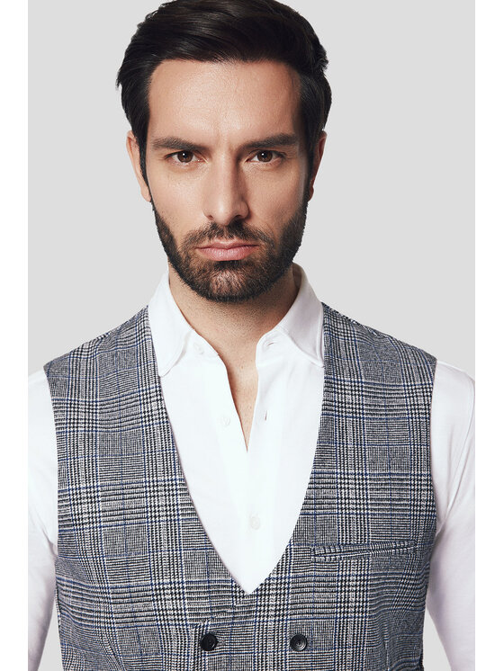 Lancerto Lancerto Kamizelka Grosseto KA131224000012 Szary Slim Fit