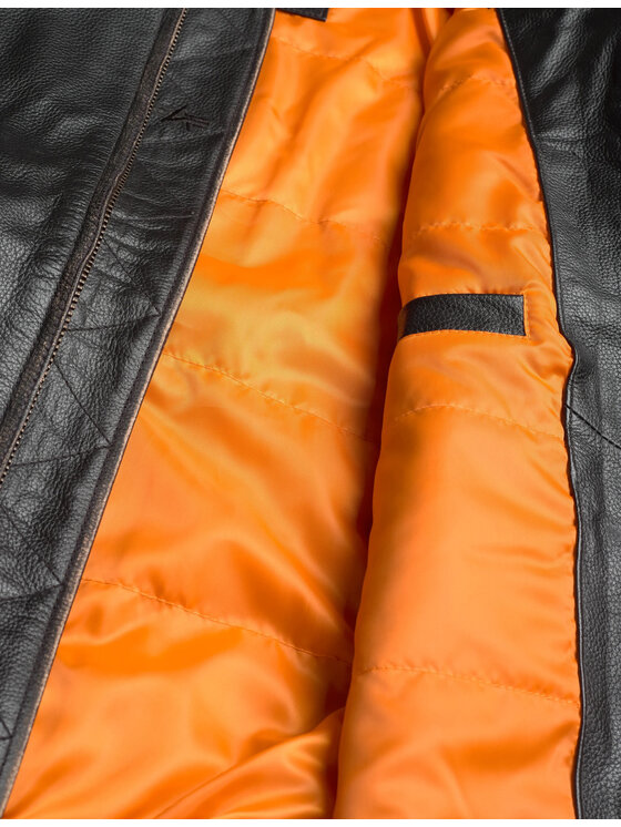 Alpha Industries Alpha Industries Kurtka skórzana 138121 Brązowy Regular Fit