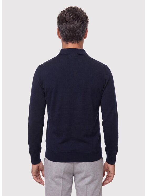 Pako Lorente Pako Lorente Sweter P26WF-2X-006 Granatowy Straight Fit