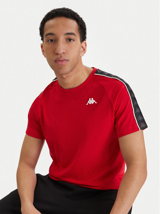 Kappa Kappa Tricou Banda Coen 303UV10 Roșu Slim Fit