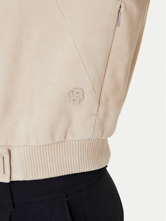 BOSS BOSS Giacca di pelle Salene 50552203 Beige Regular Fit