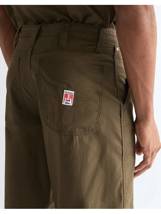 Wrangler Wrangler Szorty jeansowe UTILITY SHORTS Brązowy Regular Fit