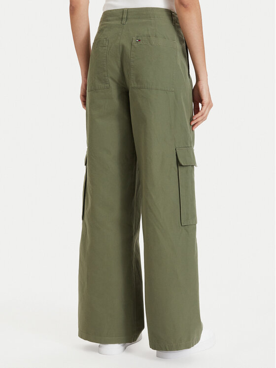 Tommy Jeans Tommy Jeans Spodnie cargo DW0DW22749 Zielony Wide Leg