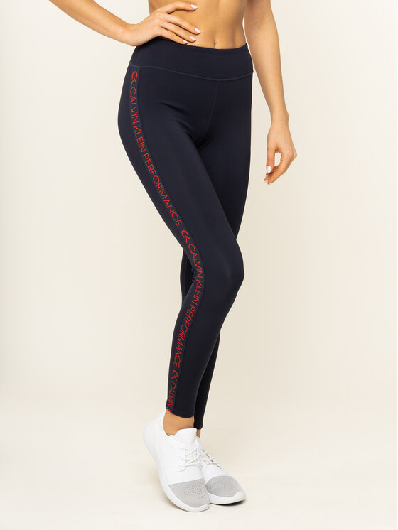 Calvin Klein Performance Calvin Klein Performance Легінси Logo Gym 00GWH9L612 Cиній Slim Fit