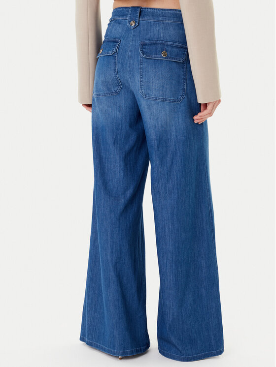Marella Marella Džínsy 2523186154 Tmavomodrá Wide Leg