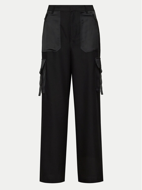 DKNY Bavlnené nohavice P3JKNV51 Čierna Straight Leg