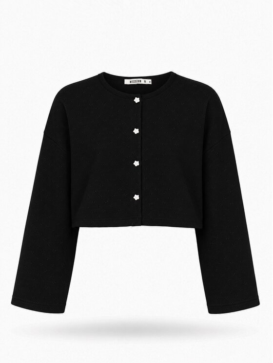 MissDenim MissDenim Bluza Pajama Overshirt Czarny Regular Fit