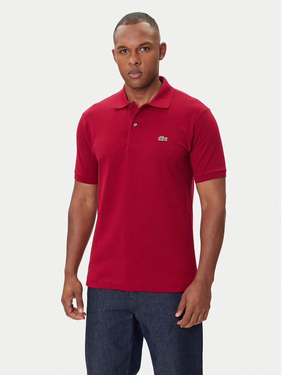 Lacoste Lacoste Polo L1212 Bordowy Classic Fit