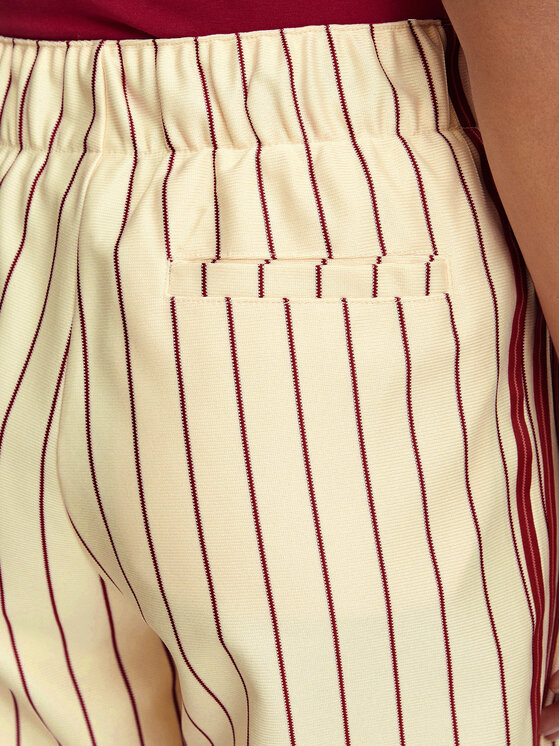 adidas adidas Sportinės kelnės Pinstripe Firebird Track Ptan KT1851 Kreminė Regular Fit
