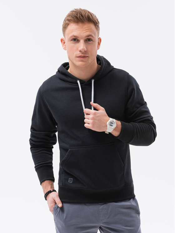 Ombre Ombre Bluzka Z35 Czarny Regular Fit