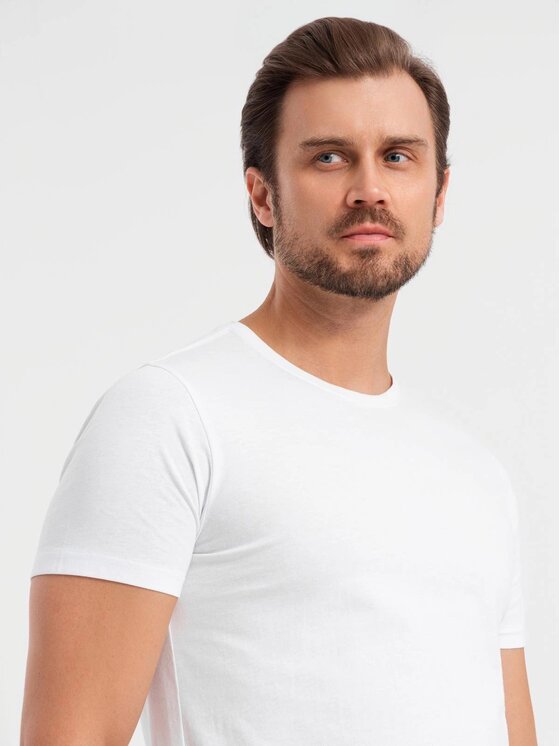 Ombre Ombre Komplet t-shirtów OM-TSBS-0232 Zielony Regular Fit