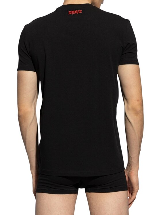 Dsquared2 Underwear Dsquared2 Underwear T-shirt T shirt - Dsquared - horror jacquard Nero Regular Fit