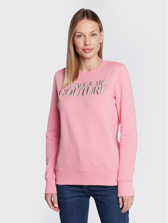Versace Jeans Couture Bluză Logo 73HAIT01 Roz Regular Fit 73HAIT01 imagine noua