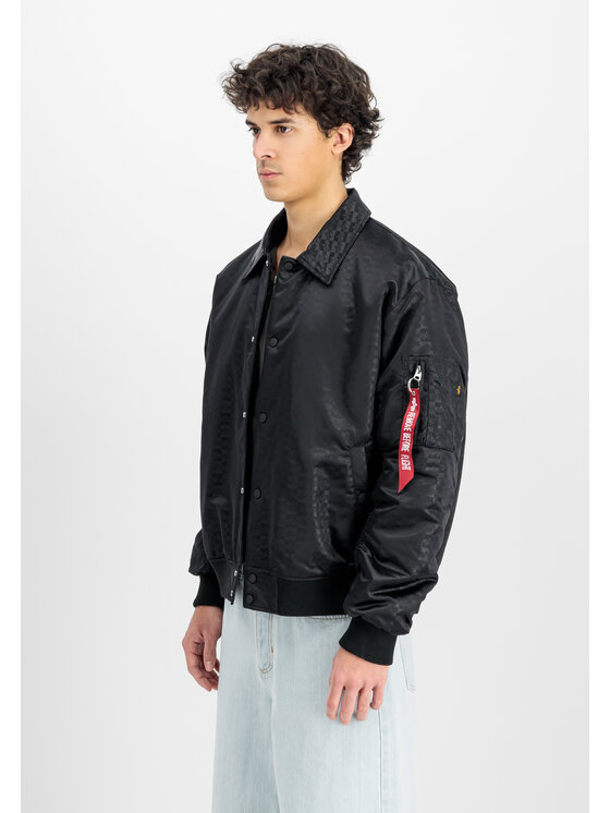 Alpha Industries Alpha Industries Kurtka bomber Coach Logo Bomber Jacket Czarny Regular Fit