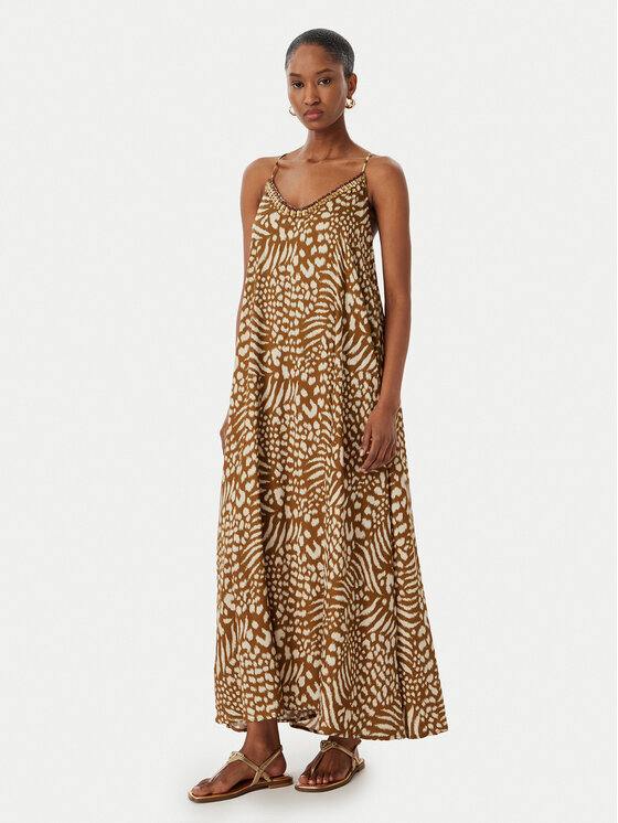 LOLA CASADEMUNT LOLA CASADEMUNT Літня сукня LS2616019 Коричневий Regular Fit