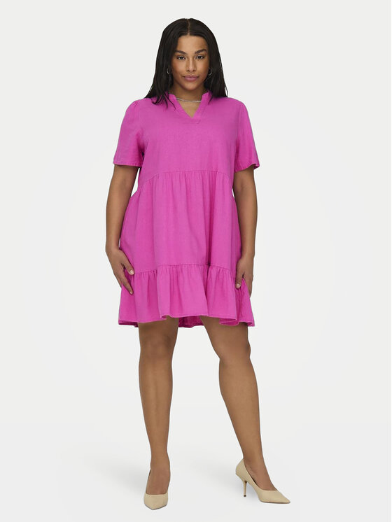 ONLY Carmakoma ONLY Carmakoma Sommerkleid Cartiri 15311976 Rosa Regular Fit