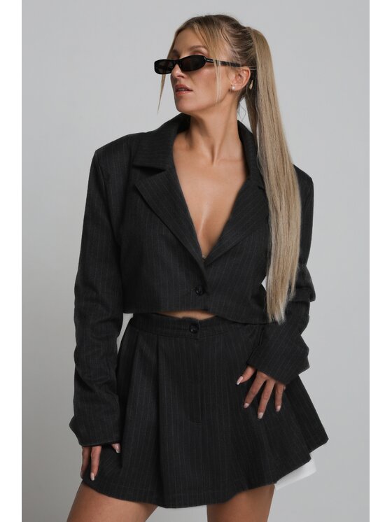 Chiara Wear Chiara Wear Marynarka OVERSIZE Szary Oversize