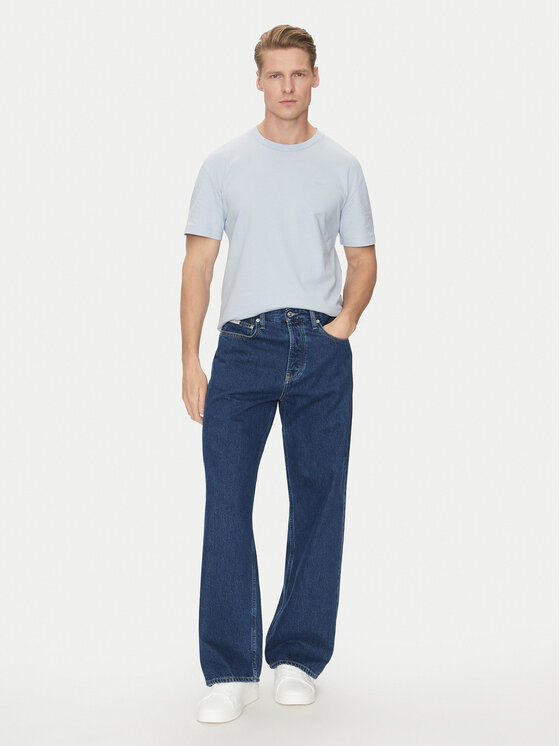Calvin Klein Calvin Klein Majica K10K112749 Svetlo modra Comfort Fit
