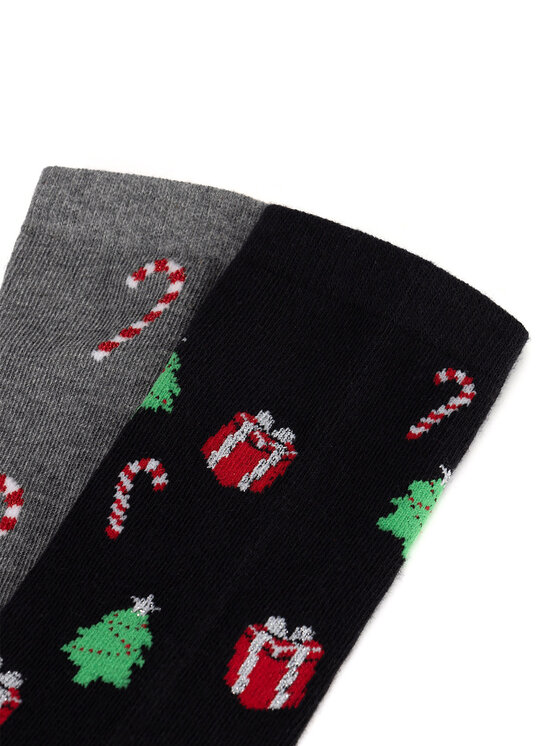 Lasocki Lasocki 2er-Set hohe Herrensocken 2MB-001-AW24 (2-pack) Grau