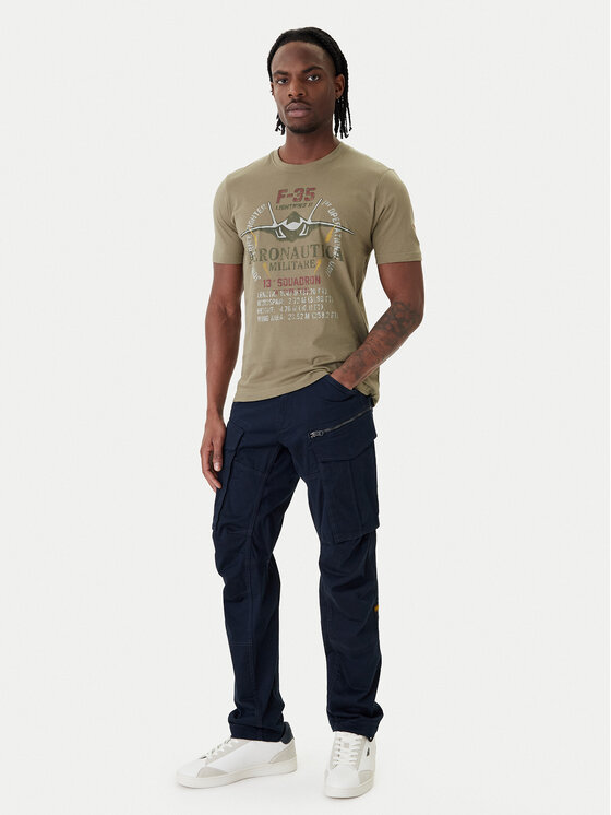 Aeronautica Militare Aeronautica Militare Tricou 261TS2536UJ00641 Verde Regular Fit
