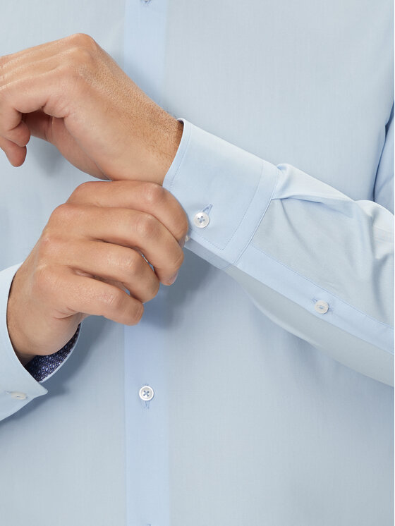 BOSS BOSS Košile H-Hank 50519859 Světle modrá Slim Fit