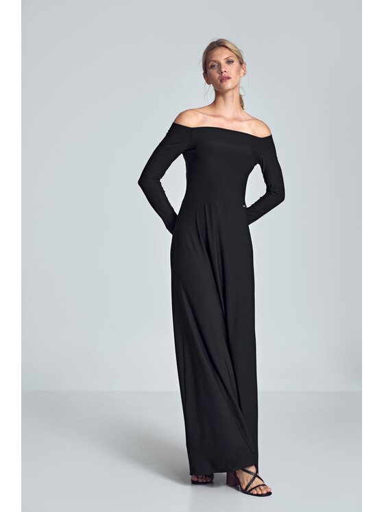 FIGL FIGL Šaty M707 Čierna Regular Fit