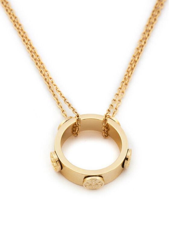 Tory Burch Tory Burch Ogrlica Miller Stud Circle Pendant 160172 Zlatna
