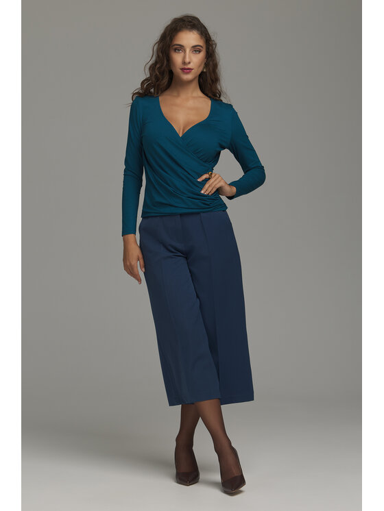 NIFE NIFE Bluzka B236 Zielony Slim Fit