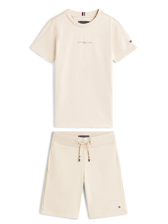 Tommy Hilfiger Tommy Hilfiger Тишърт Essential Logo KB0KB09666 Бежов Regular Fit