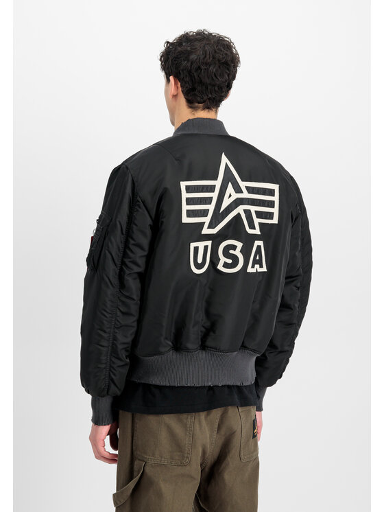 Alpha Industries Alpha Industries Kurtka bomber MA-1 Distressed Bomber Jacket Czarny Core Fit