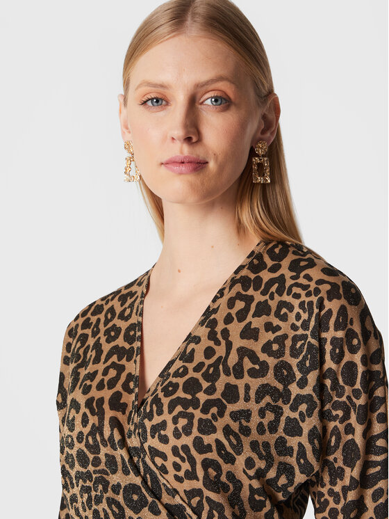 Liu Jo Liu Jo Vsakodnevna obleka WF2233 J4039 Rjava Regular Fit