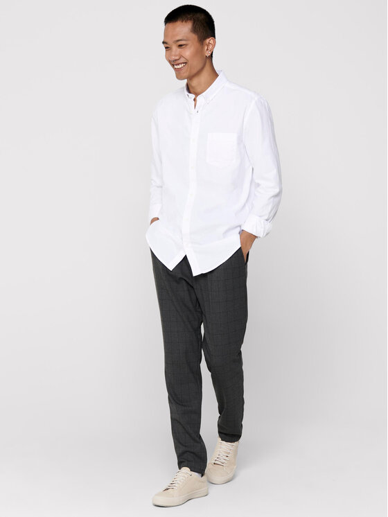 Only & Sons Only & Sons Särk Alvaro 22006479 Valge Slim Fit