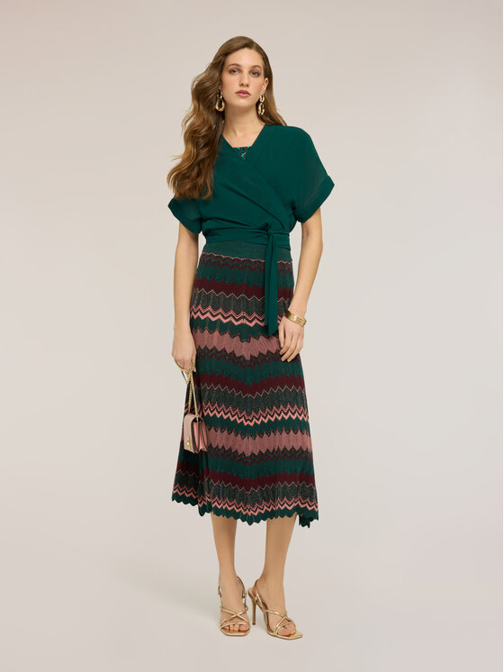 Motivi Motivi Spódnica maxi 1605W000707N0S5 Zielony Flared Fit