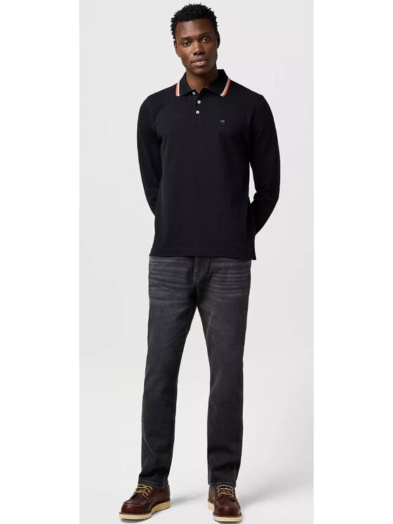 Wrangler Wrangler Jeansy Greensboro Czarny Regular Fit