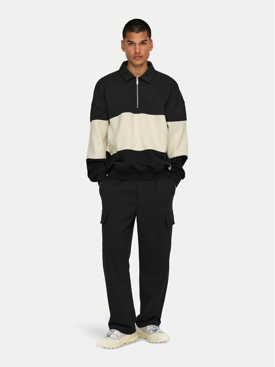 Only & Sons Only & Sons Bluza Byorn 22031400 Czarny Oversize