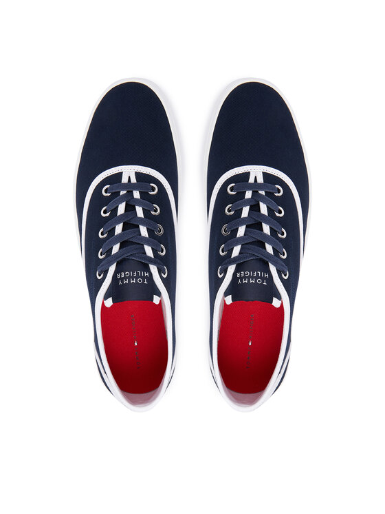 Tommy Hilfiger Tommy Hilfiger Tenniskingad Th Vulc Cup Long Lace Canvas FM0FM05874 Tumesinine