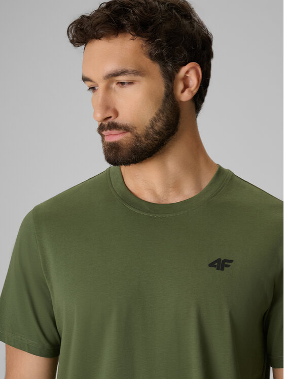 4F 4F T-Shirt BASIC+ Khaki Regular Fit