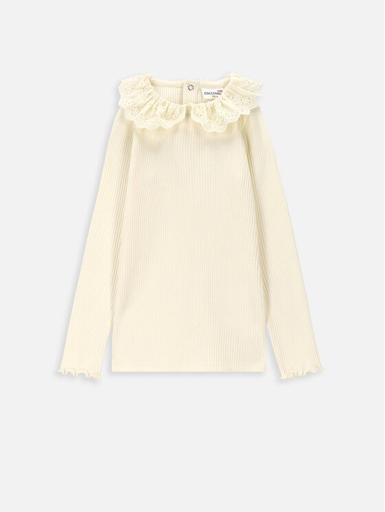 Coccodrillo Coccodrillo Bluse ZC3143102CGK Écru Regular Fit