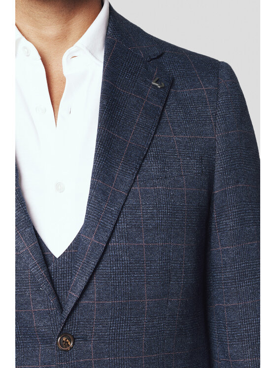 Lancerto Lancerto Marynarka Ferrara MA131224000012 Granatowy Slim Fit