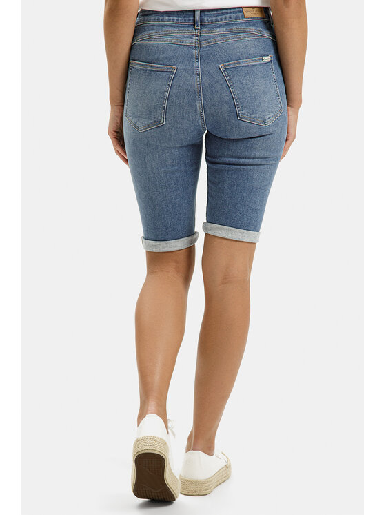 Cross Jeans Cross Jeans Szorty jeansowe A 531-019 Niebieski Slim Fit